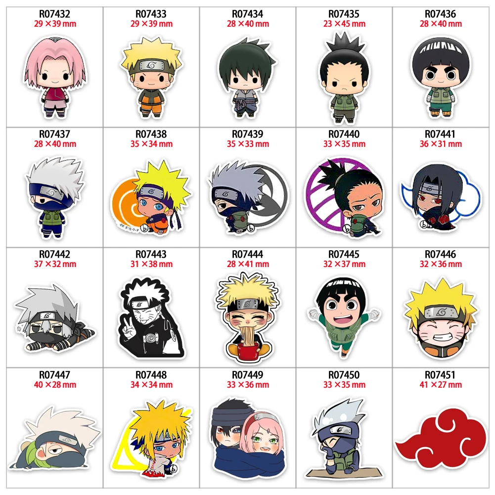 Japonske Anime Naruto Natisnjeni 30pcs/veliko Ravninskih Smole za DIY Obrti Acessories
