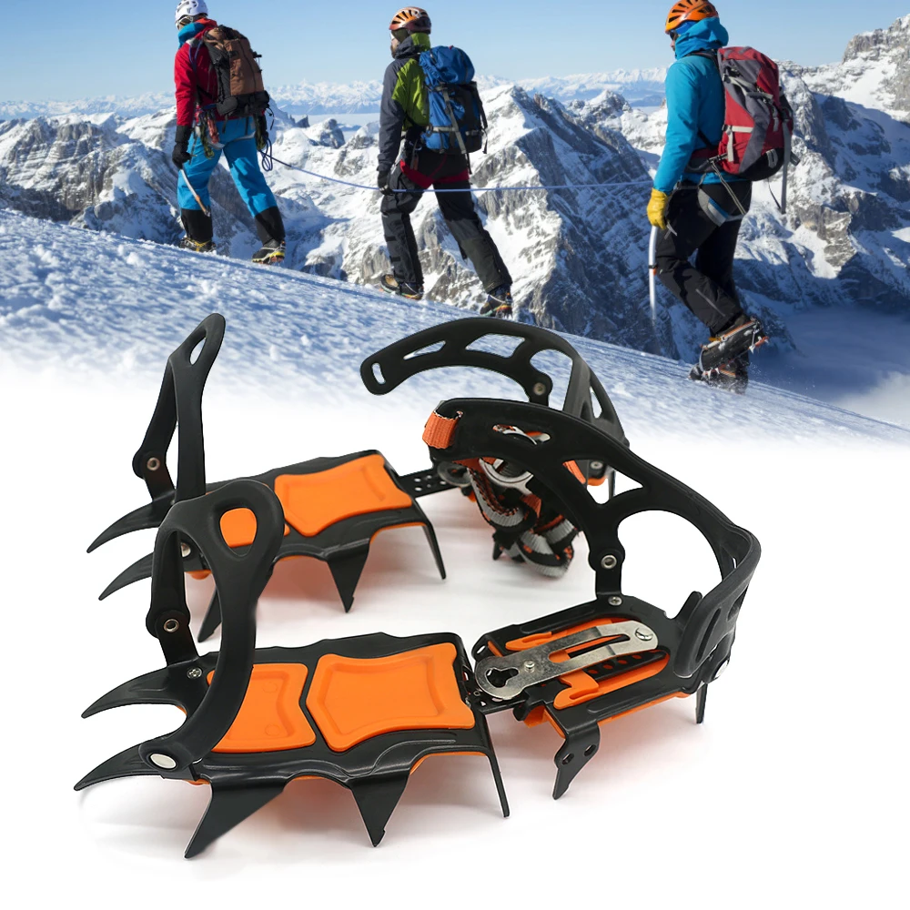 1 Par Paketu Dereze Strokovno 12-točka Manganovega Jekla Ledu Gripper Ice Dereze Sneg Odbor Za Smučanje Plezanje