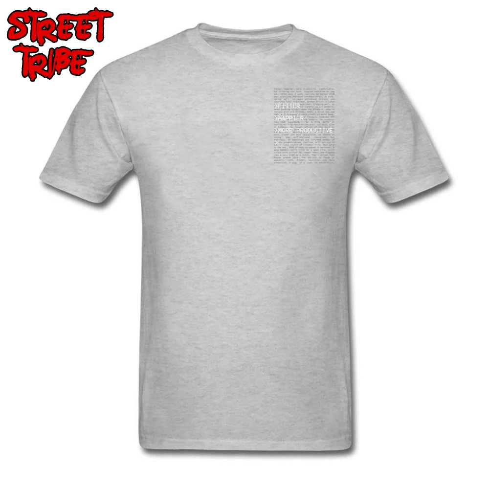 Geek T-shirt Moški Programer T Shirt Serviser Srečnejši & Bolj Produktivno Pismo Tshirt College Razširjena Oblikovalec Vrh Tees Bombaža, ki Ne Zbledi
