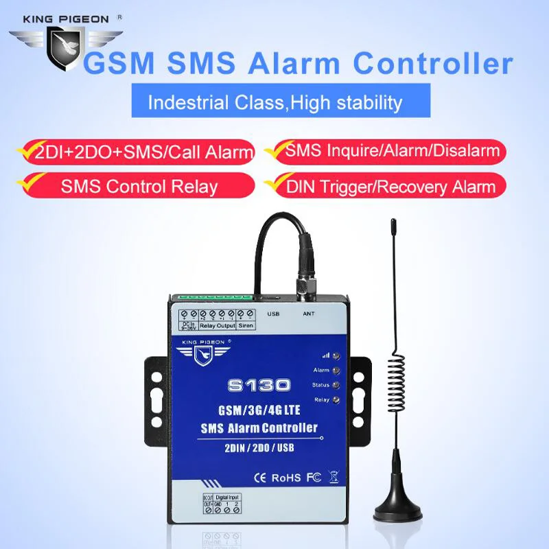 GSM, 3G, 4G Cellular RTU SMS Daljinski upravljalnik Alarmni Sistem za Rezervoar za gorivo, Črpalka za Avtomatizacijo Sistema za spremljanje S130
