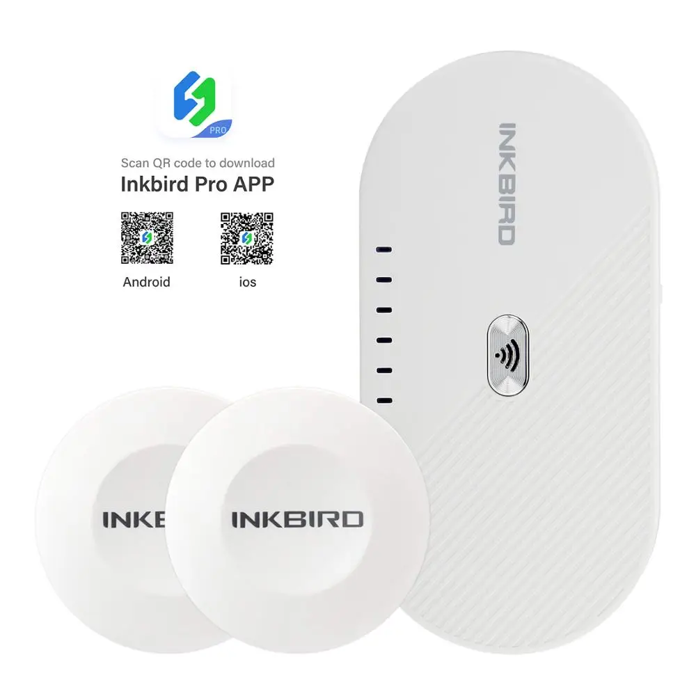 Inkbird IBS-M1 Dolgo Povezavo Wi-Fi Prehodom + 2 enoti IBS-TH1 Digitalne Brezžične Bluetooth Temperatura in Vlažnost Diktafon