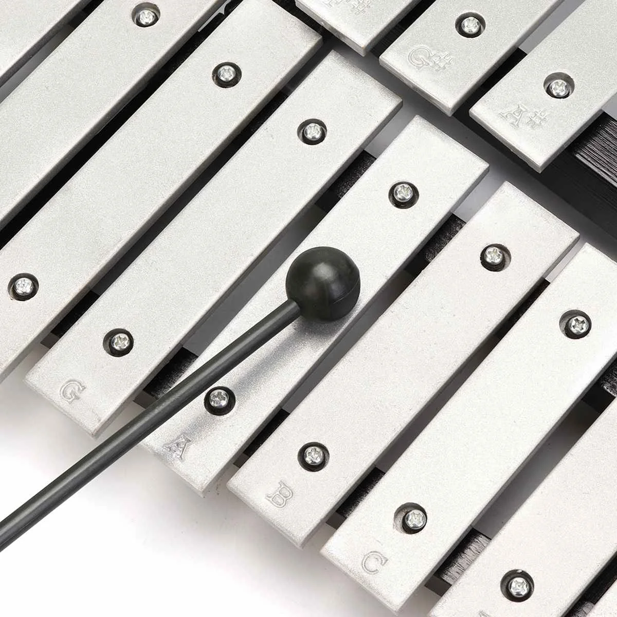 Zložljivi 32 Opomba Glockenspiel Xylophone Lesen Okvir Iz Aluminija Izobraževalne Tolkala Glasbeni Instrument Z Nastavljivo Stojalo
