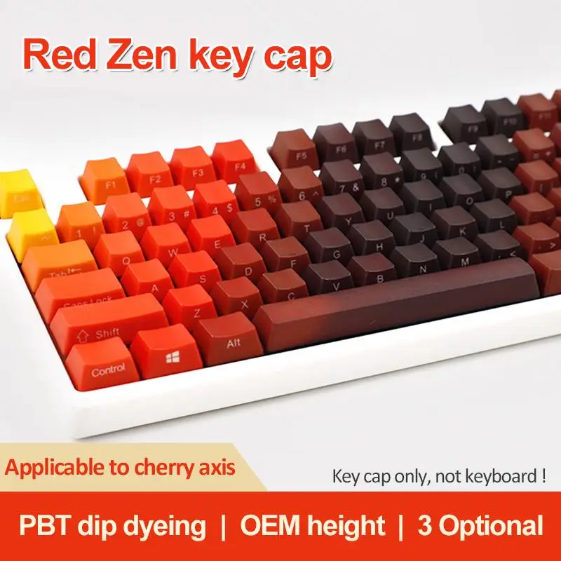 104-Ključ Keycap Dip PBT Strani Vgravirano OEM Mehanske Tipkovnice Keycap Blue Sadje Zelena Rdeča Zen Češnja Gred Keycap (Ni Tipkovnici)