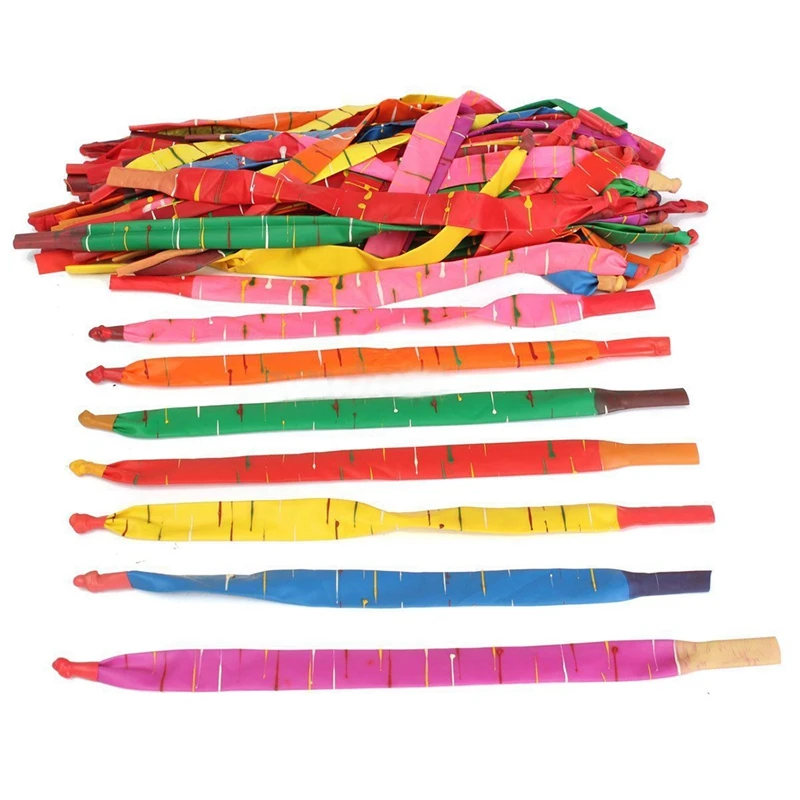 100 x Izbor Barv Dolgo Raketo Balone s Cevjo Stranka Polnil Igrače Otroci