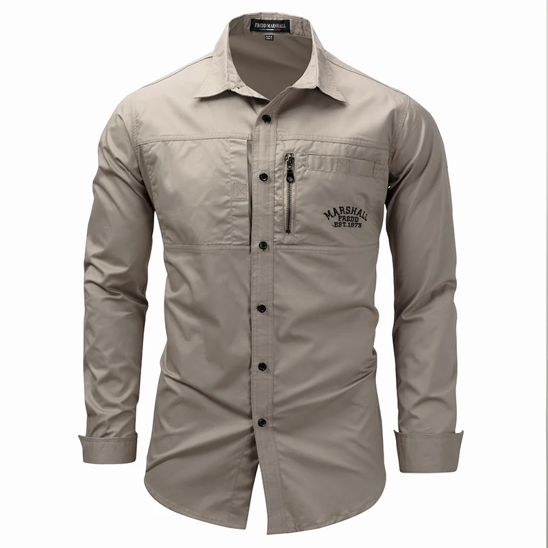 Taktično Tovora Vojaške Majica Dolg Rokav Multi-žep Priložnostne Majice Tanke Dihanje Camisa Masculina Plus Velikost 3XL