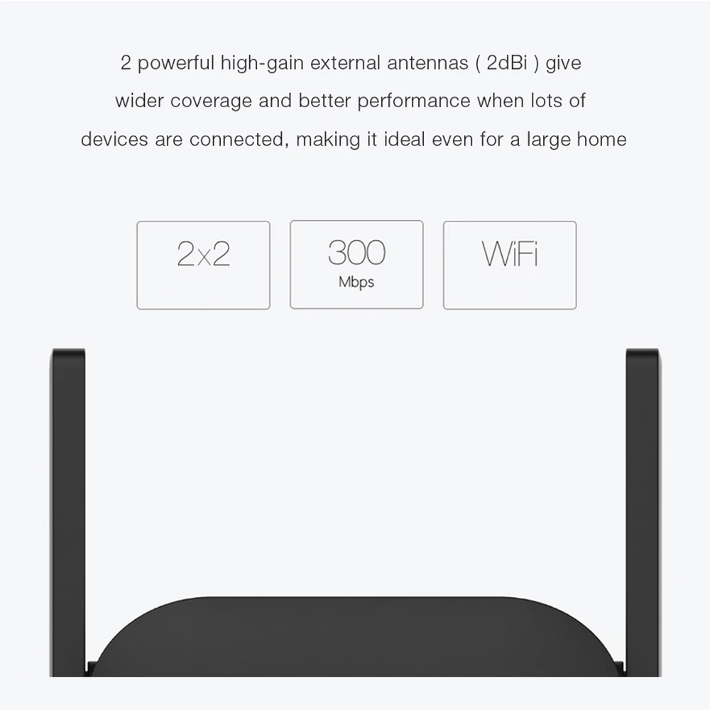 Original Xiaomi WiFi Usmerjevalnik Ojačevalnik Pro Usmerjevalnik 300M Omrežja za razširjanje Repetitorja Moč Extender Roteador 2 Antena za Domačo Pisarno