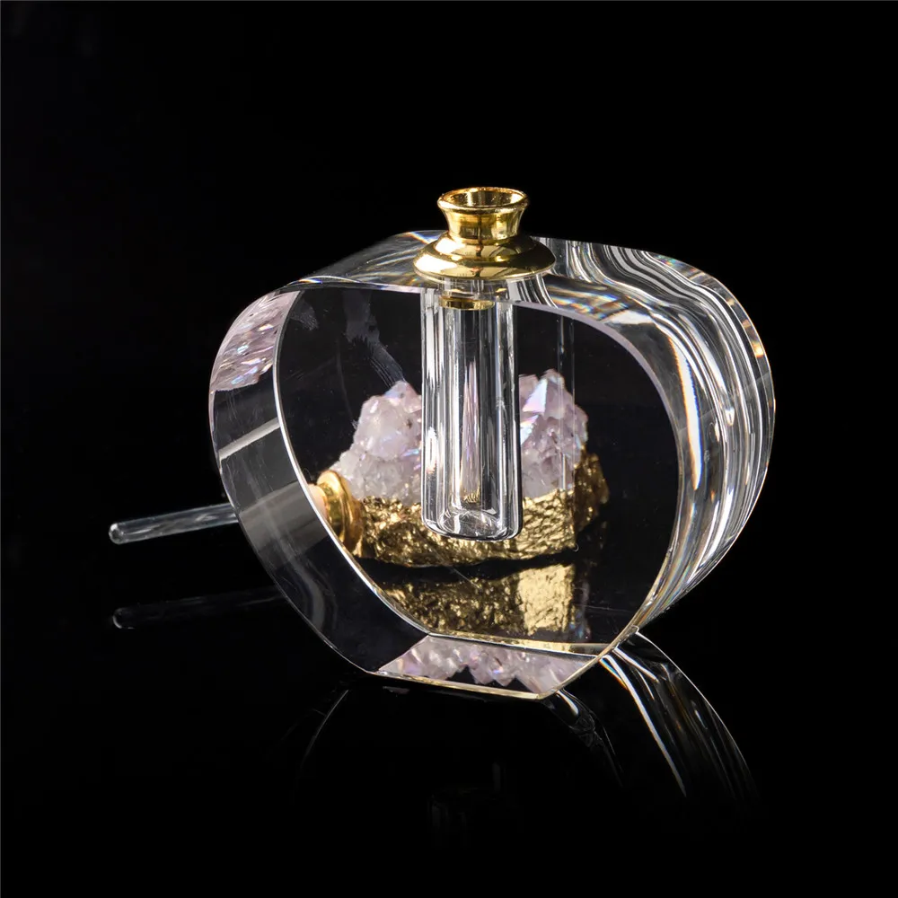 1pcs Naravne Crystal Parfum Steklenice Quartz Ametist Gruče Stekleničke Parfuma Kamni Doma Dekor