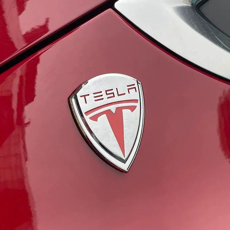 Avto 3D kovinski ščit styling nalepke za Tesla Model S 3 X Y Prtljažniku Avtomobila telesa strani fender okno Emblem Značko Logotip Nalepke nalepke