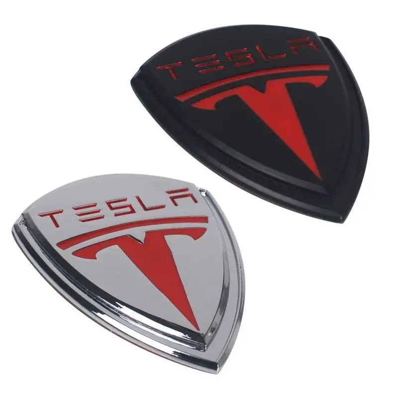 Avto 3D kovinski ščit styling nalepke za Tesla Model S 3 X Y Prtljažniku Avtomobila telesa strani fender okno Emblem Značko Logotip Nalepke nalepke
