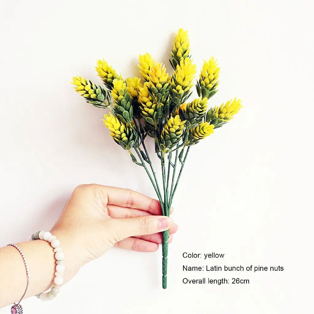 26 cm Plastični Bor Cone Umetno Cvetje Ponaredek Rastline Ananasa Pinecone Romantično Poročno Dekoracijo Umetno Listje Doma Dekor