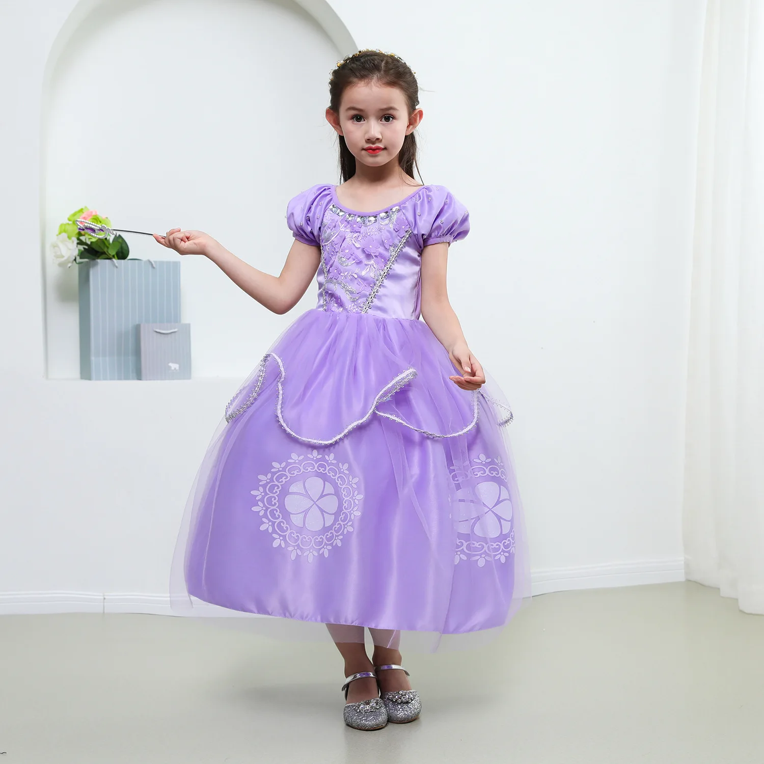 Otroci Obleke za Dekleta Princesa Celotno Žogo Obleke Stranka Obleko Otroke, Oblačila za Otroke, Cosplay lepa Noša