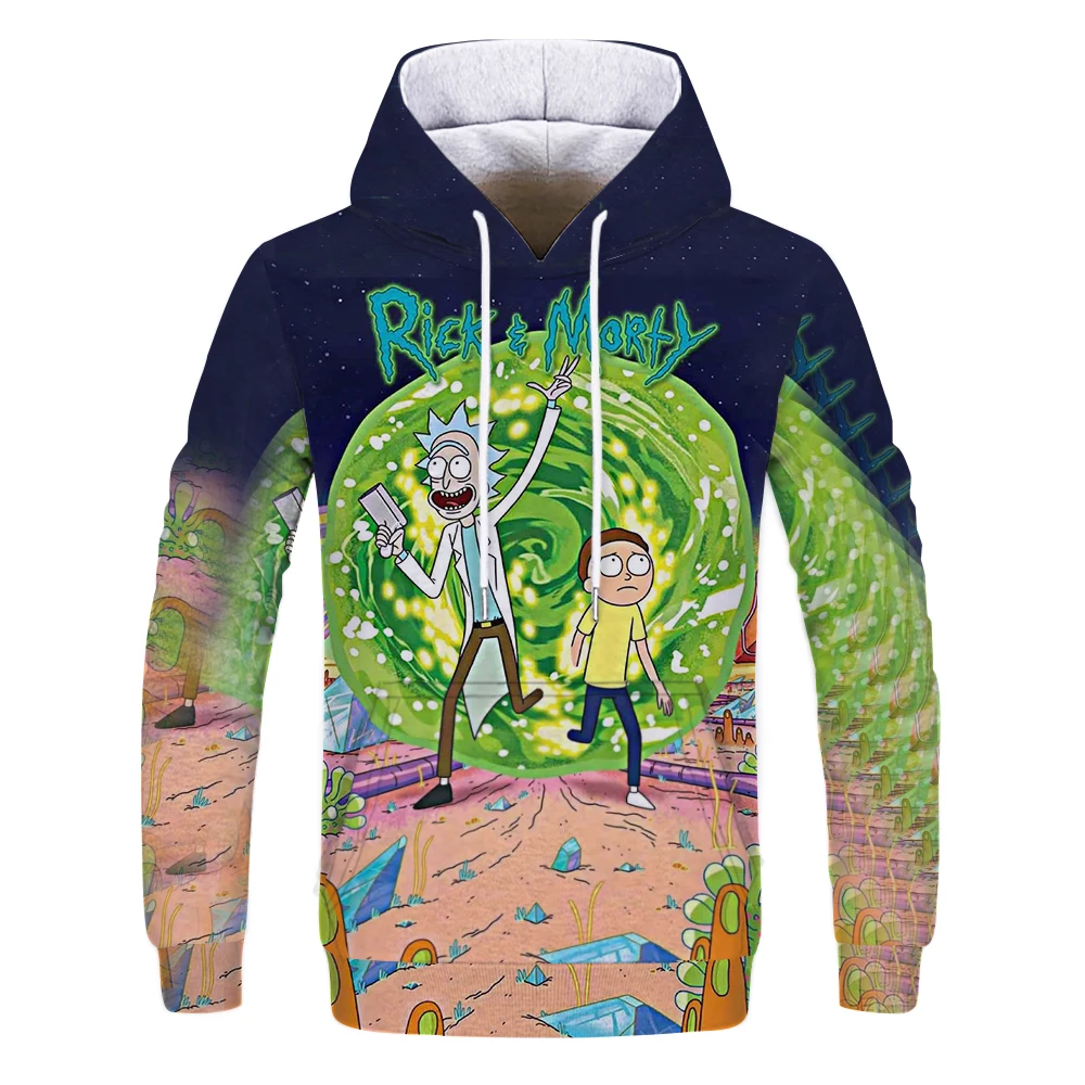 2021 najnovejše moških in žensk hoodies 3D Rick Morty print custom nekaj majica priložnostne hoodies svoboden moški Puloverji s kapuco