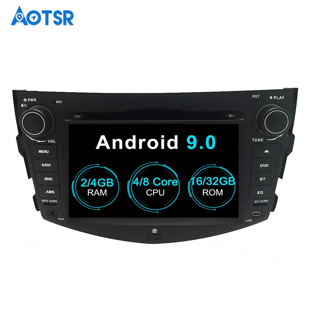 Aotsr Android 9.0 Avto, GPS navigacija za Avto DVD Predvajalnik Za Toyota RAV4 2006-2012 multimedijski avtoradio diktafon navigacija stereo