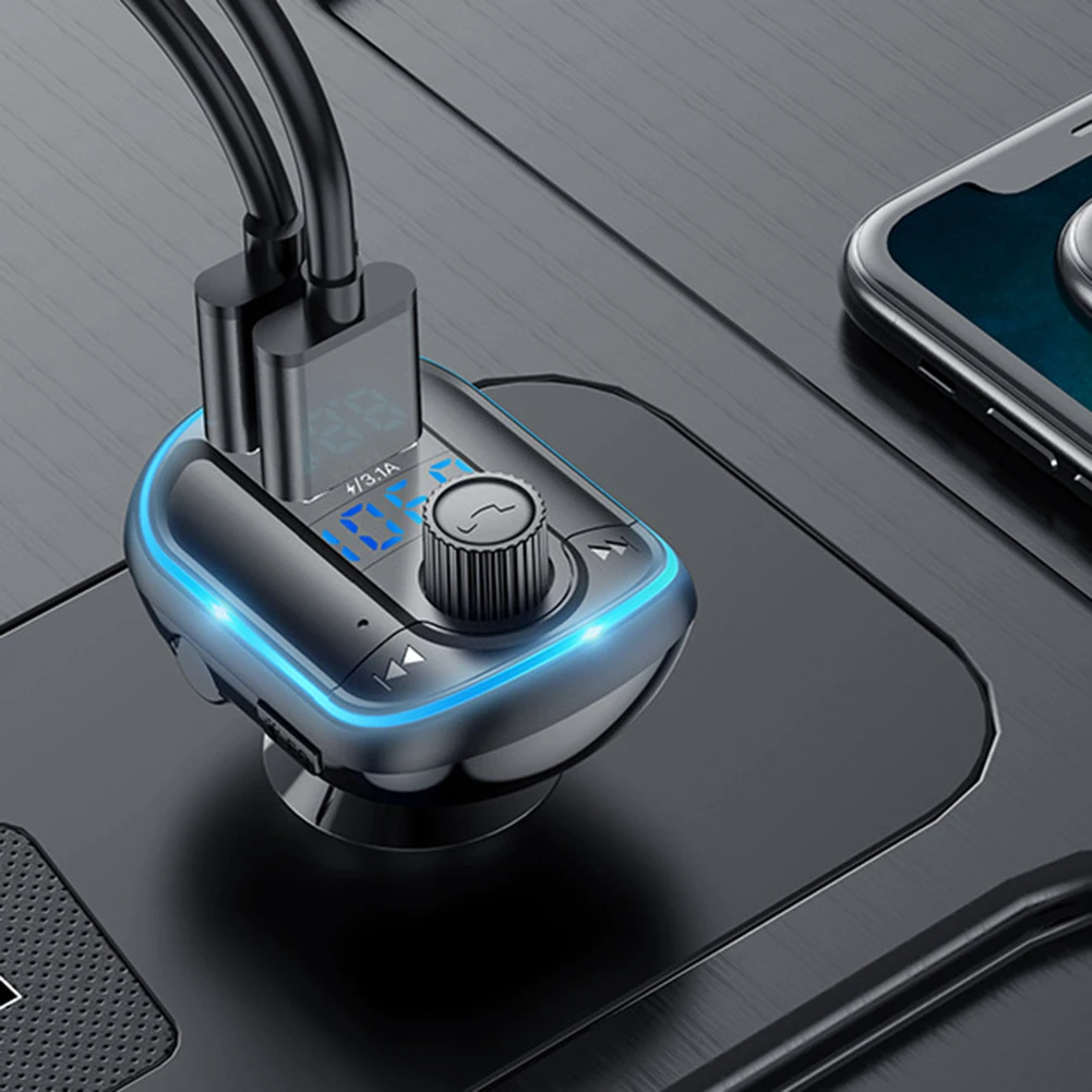 T829S Komplet Dvojni Polnilnik USB Bluetooth 5.0 FM Avdio Sprejemnik MP3 Predvajalnik, Brezžični Prostoročno Adapter Funkcija: