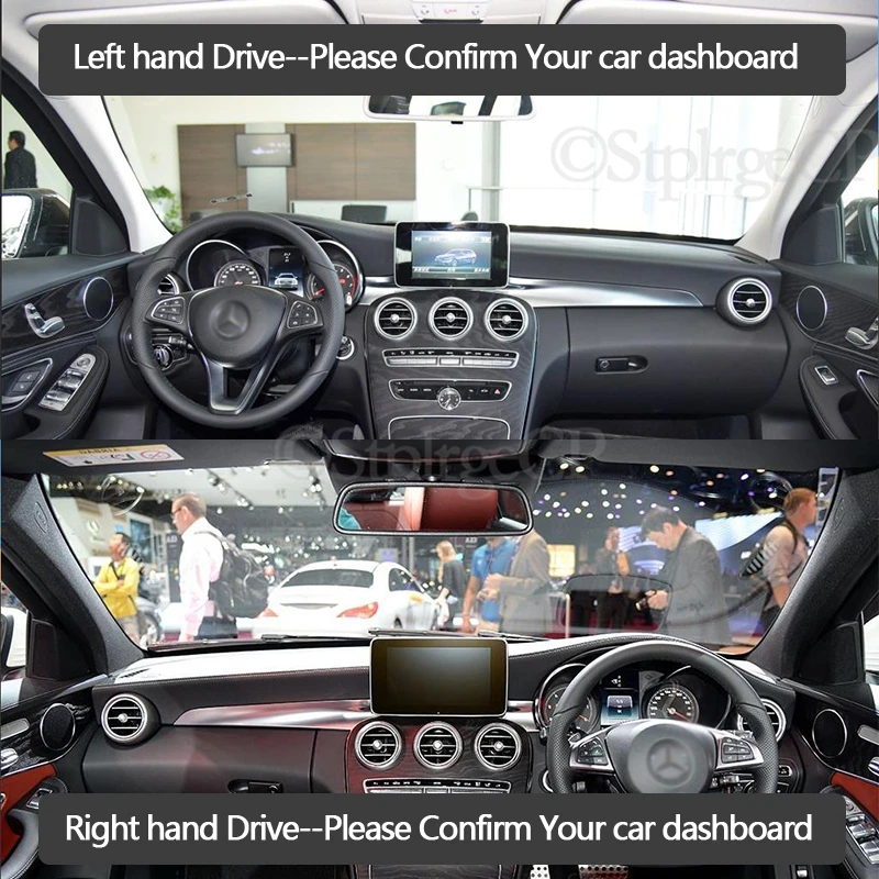 Za Mercedes Benz C-Razred W205 Anti-Slip Mat nadzorni Plošči Pad Dežnik Dashmat Preprogo Pribor C-Klasse C180 C200 C220 C250 C300