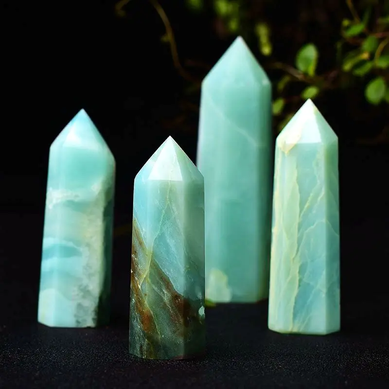 1pc Naravnih Amazonite Quartz Crystal Reiki healing Karibi Kamna za kristalno Obelisk palico točke Kamen Čakro, Mineralov, Zdravilnih Darilo