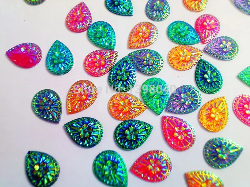 Debelo mix barve Sew na Okrasnih 13*18 mm smole kristalno spusti oblike opremo gemstone strass 100 kozarcev/vrečko