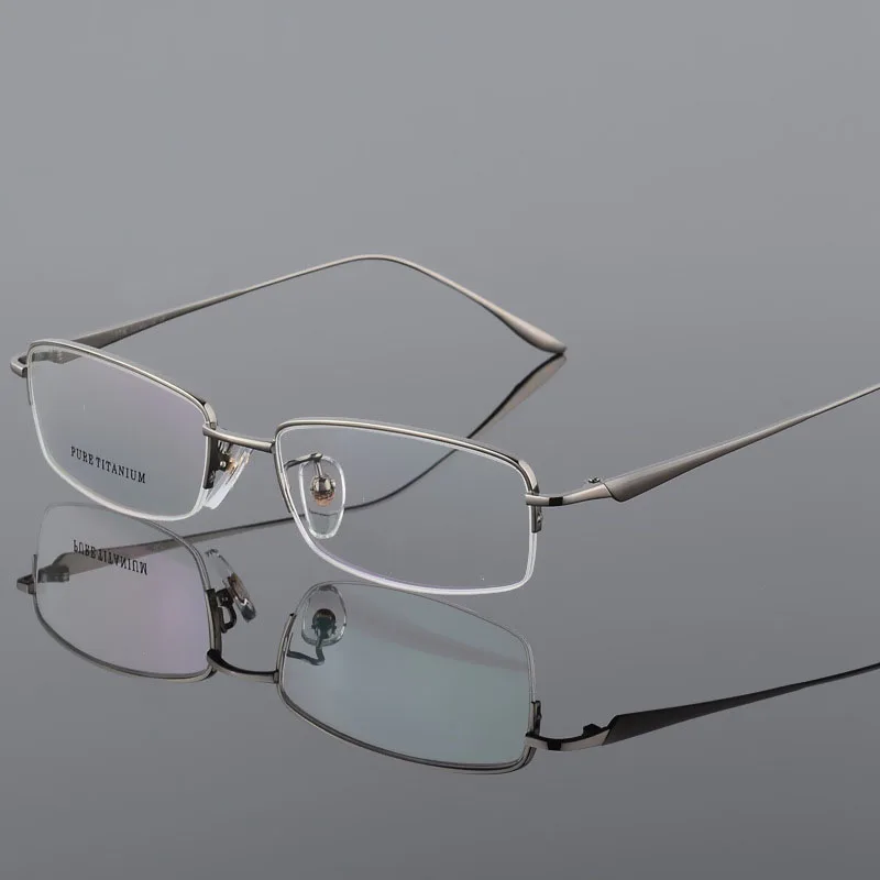 BCLEAR Najboljši Kvaliteti Čistega Titana Pol Platišča Očala na Recept Okvir Črno Sivo Zlato, Srebro Moški Ženske Optičnih Očal
