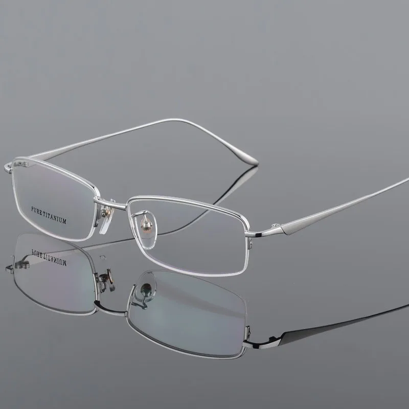 BCLEAR Najboljši Kvaliteti Čistega Titana Pol Platišča Očala na Recept Okvir Črno Sivo Zlato, Srebro Moški Ženske Optičnih Očal