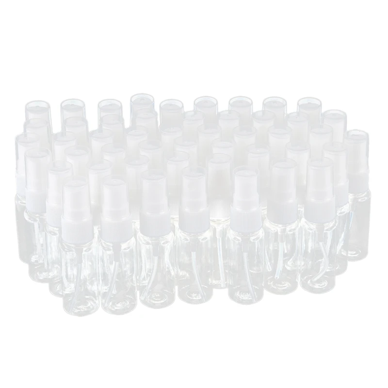 50-pack-gnome Prazno prozorne Plastike Fine Megle Spray Steklenice z Mikrovlaken Krpo, 20ml ponovno napolniti Posodo kot Nalašč za Cleani