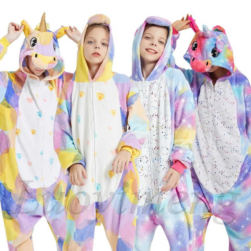 Kigurumi Šiv Panda Onesies Ženske Zimske Živali Samorog Pižamo Dekleta Fantje Kostume Odraslih Spavaćica Flanela Sleepwear Pižami
