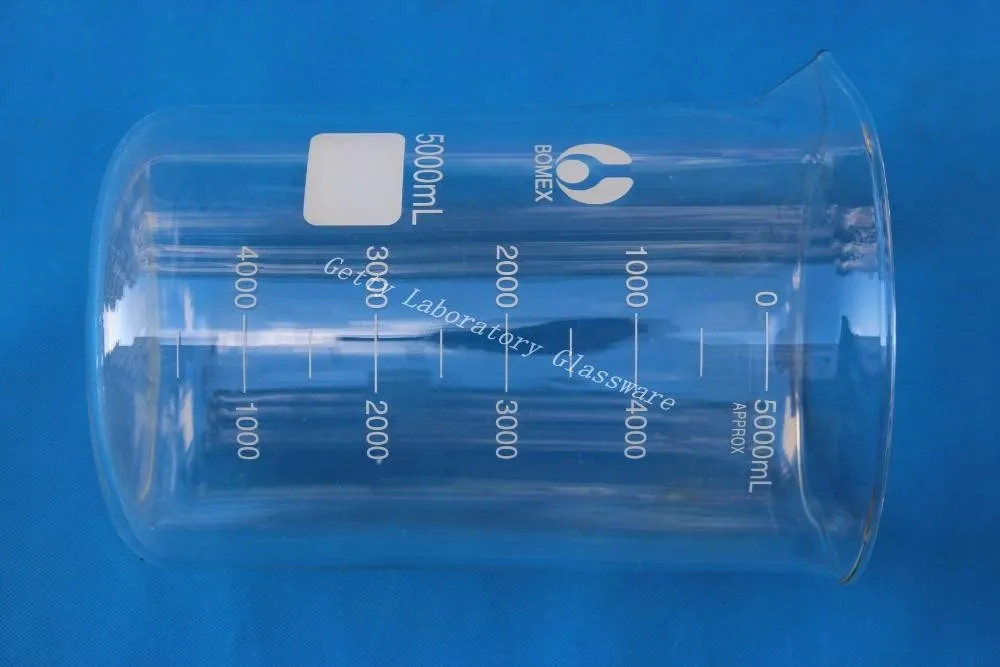 5000 mL (5 Liter) Laboratorijsko Steklo Gtk, s široko usta, pyrex steklo material