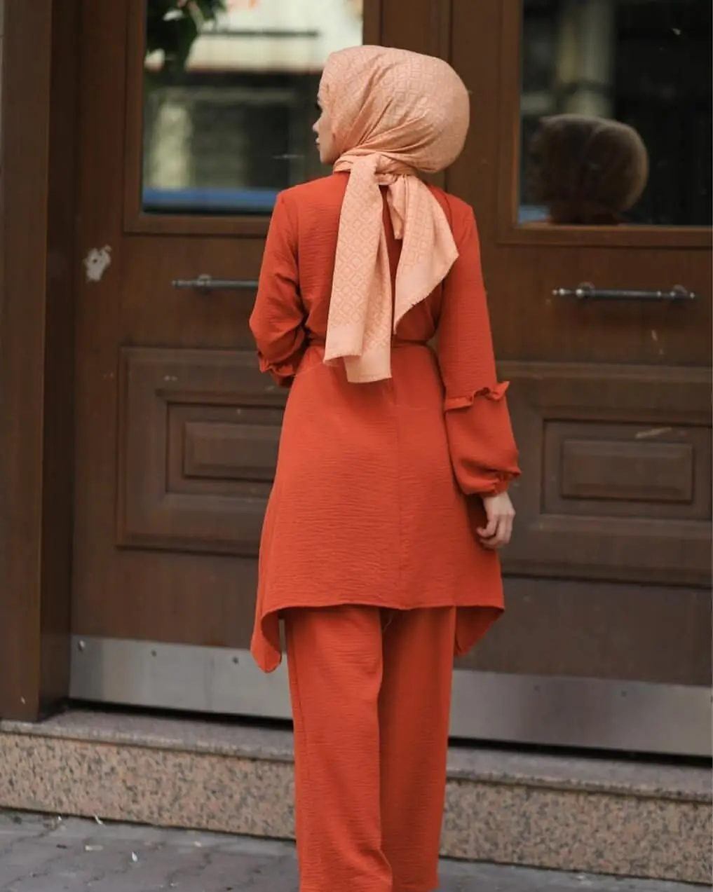 Eid Dva Kosa Muslimanskih Določa Abaya Ženske Turčija Čipke-up Obleko, Hidžab Caftan Maroški tam kaftan Islam Oblačila Abayas Musulman Kompleti
