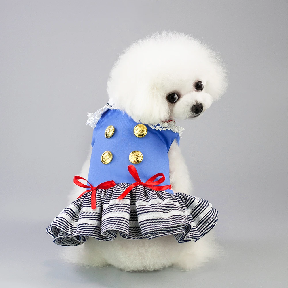 Pomlad in Jesen Princess Skir Priložnostne Moda za Hišne živali Pes Mačka Obleko Bombaž Dihanje Nova Oblačila