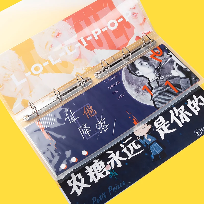 45*15 cm slogan veziva strani banner Shranjevanje knjiga pregledno nepremočljiva kpop navijajo slogan album