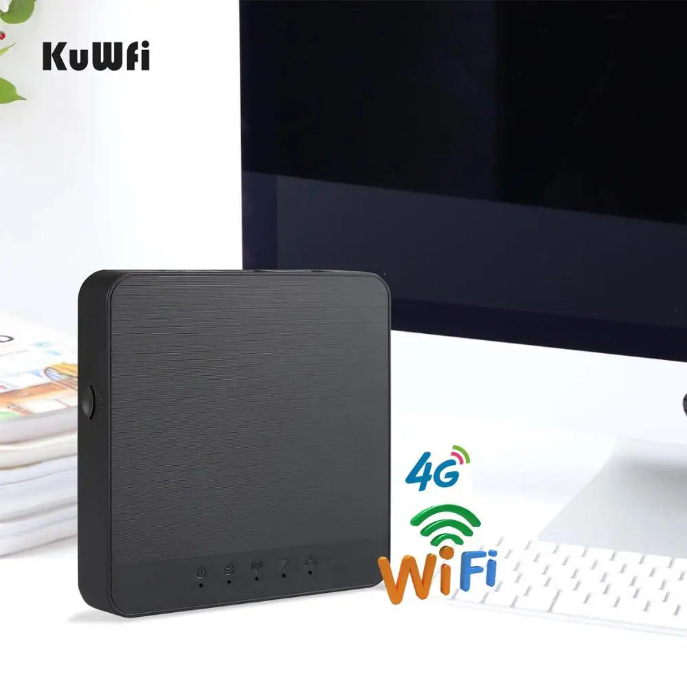 KuWFi 4G Žep Wifi Usmerjevalnik 150Mbps Mobile Power Bank Wireless AP Usmerjevalniki Odklenjena 4G Mobilne KARTICE Usmerjevalnik Podpira 25 Wifi Uporabnikov