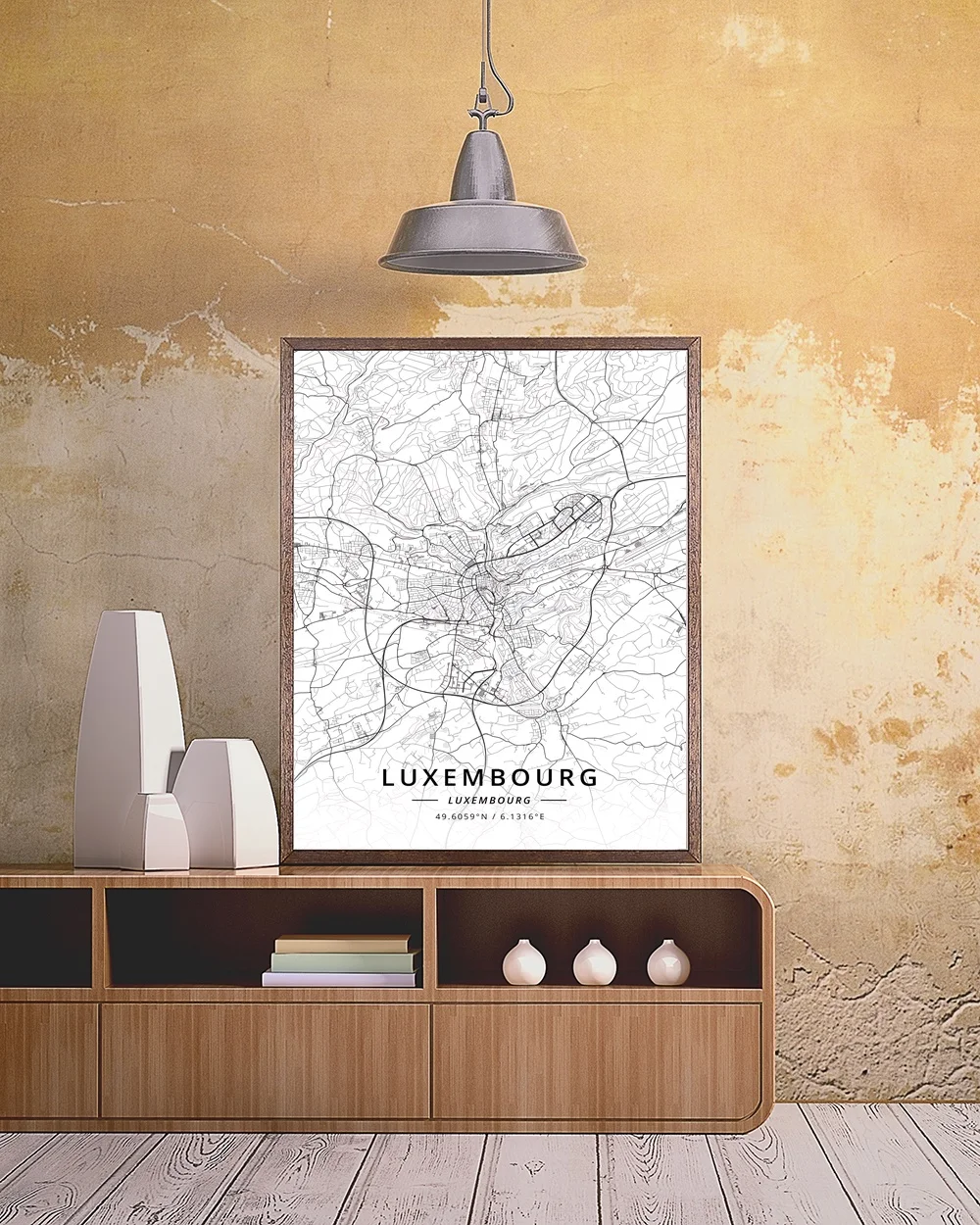 Luksemburg Zemljevid Plakat