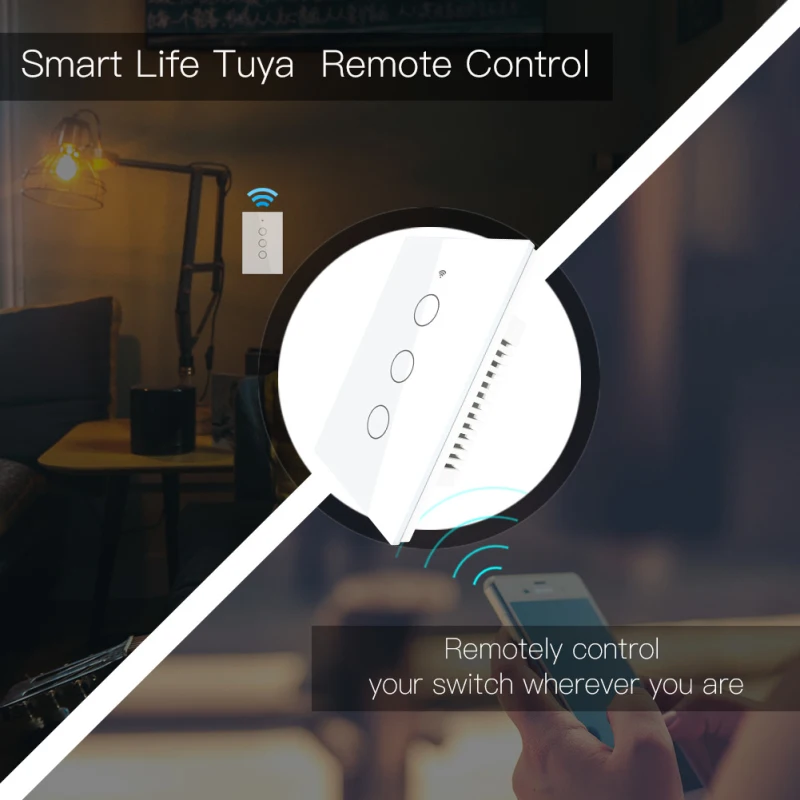 Pametni Dom WIFI Preklopite NAM 120 Različica 110/220V Tuya App Nadzor Smarthome Ozadja Plošča Deluje Z Alexa Amazon, Google Doma
