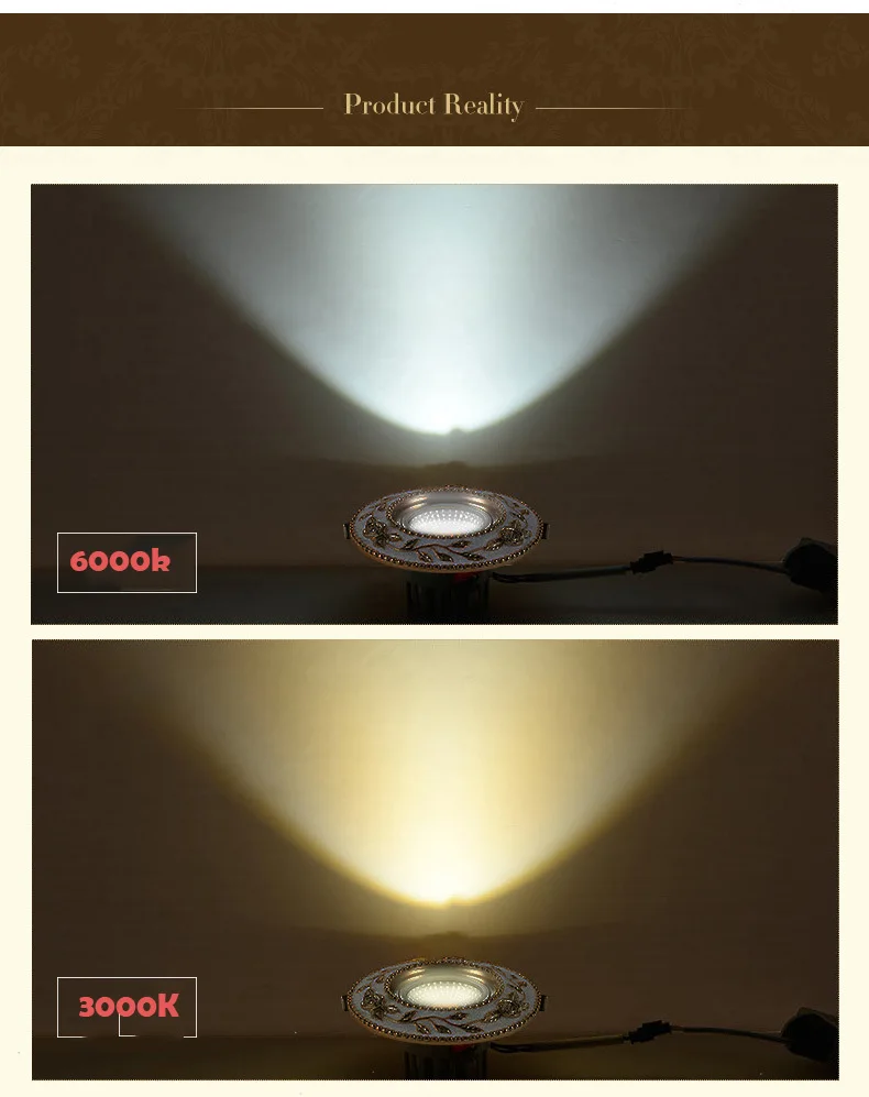 Zatemniti LED Downlight, 7W 9W Spot LED Svetilke Zatemniti cob LED Spot Potisnjeni navzdol luči za dnevno sobo 110v 220v