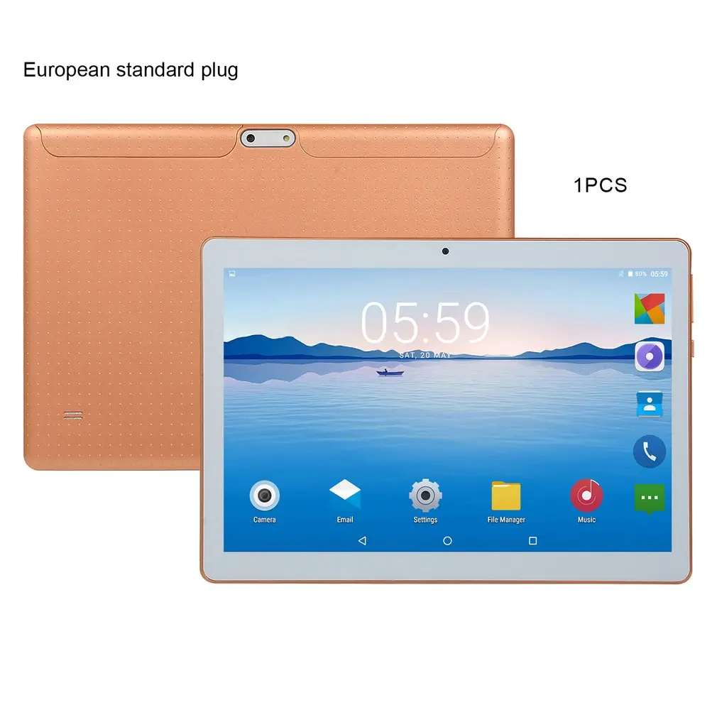KT107 Plastičnih Tablet 10.1 Palčni HD Velik Zaslon Android 8.10 Različica Moda Prenosni Tablični 8G+64 G Zlata Tablet