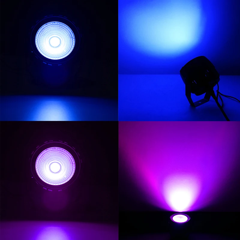 2pcs Brezžični Romote Nadzor LED Par COB 30W RGB 3in1 ali UV Svetlobo Z Strobe Fazi Luč za Družino Zbrali DJ Party Disco luči