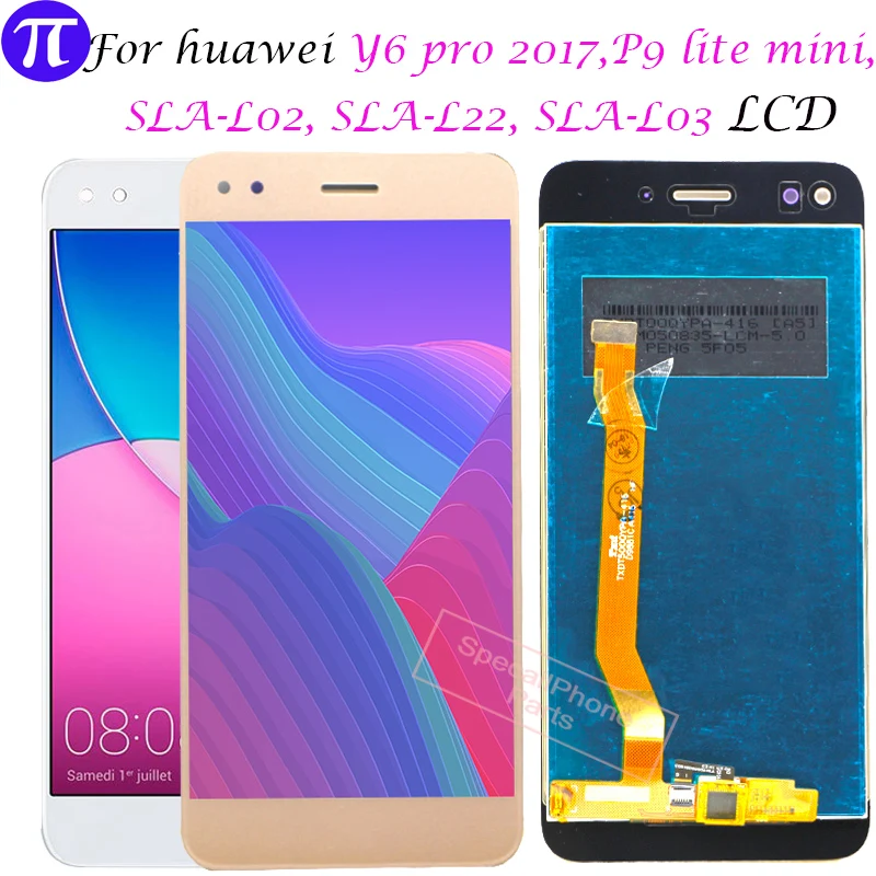NOVO Za Huawei Y6 Pro 2017 SLA-L02 SLA-L22 SLA-TL00 Zaslon LCD z, Zaslon na Dotik, Računalnike Zbora za huawei p9 lite mini lcd