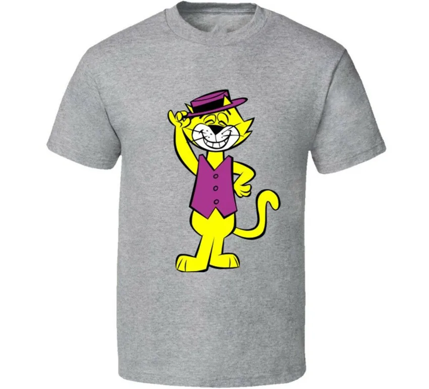 Top Cat Klasična Risanka Retro Vintage T-Shirt Sivo Ne Gato Hanna Barbera Nove Unisex Smešno Vrhovi Tee Majica