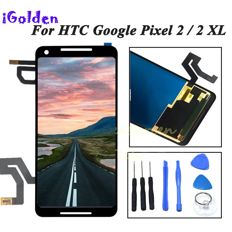 Preizkušen Za HTC Google Pixel 2 XL LCD-Zaslon, Zaslon na Dotik, Računalnike Skupščine Zamenjava 6.0