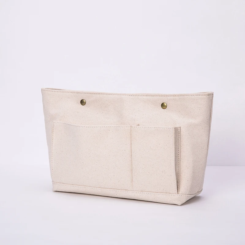 Multifunkcijski končna torba za prenosni ženski kozmetični vrečko bombažno platno vrečko notranjo vrečo