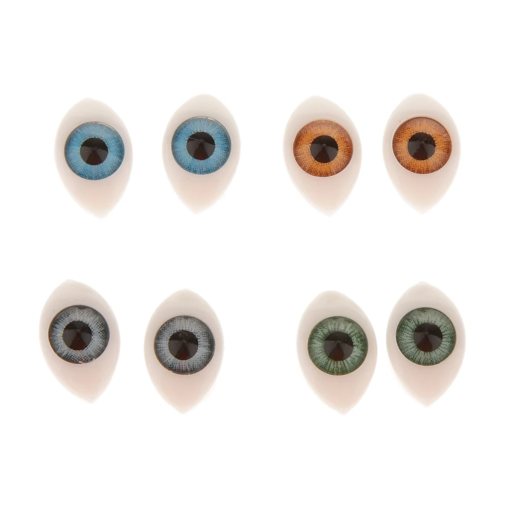 16 Kosov Plastike Ovalne Oči Zrkel za Masko Lutka Medved Igrača Kar 5 mm 6 mm