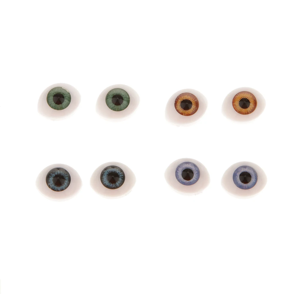 16 Kosov Plastike Ovalne Oči Zrkel za Masko Lutka Medved Igrača Kar 5 mm 6 mm