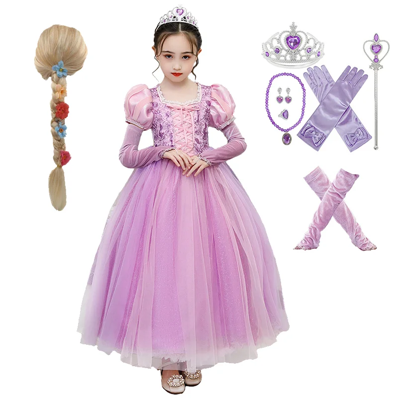 Dekle Rapunzel Lasuljo Princesa Obleko Za Noč Čarovnic Otrok Trnuljčica Cosplay Sofija Žogo Obleke Otroci Rojstni Dan Facy Oblačila