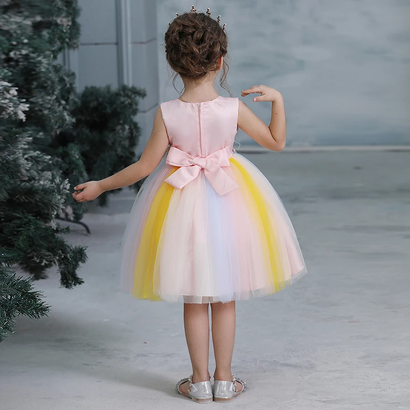 Dekleta Princesa Obleko Otroci Obleke za Dekleta Tutu Čipke Cvet Vezene Dekliška Oblačila, Otroci, Poroka Stranka Obleko Žogo Obleke