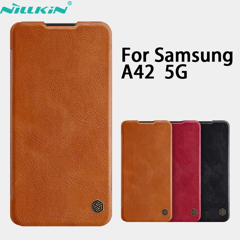 Za Samsung A42 A12 A32 5G Primeru Nillkin QIN Vrsto Denarnice, Zaščitna Flip Usnje Pokrovček za Galaxy A51 A71 Ohišje