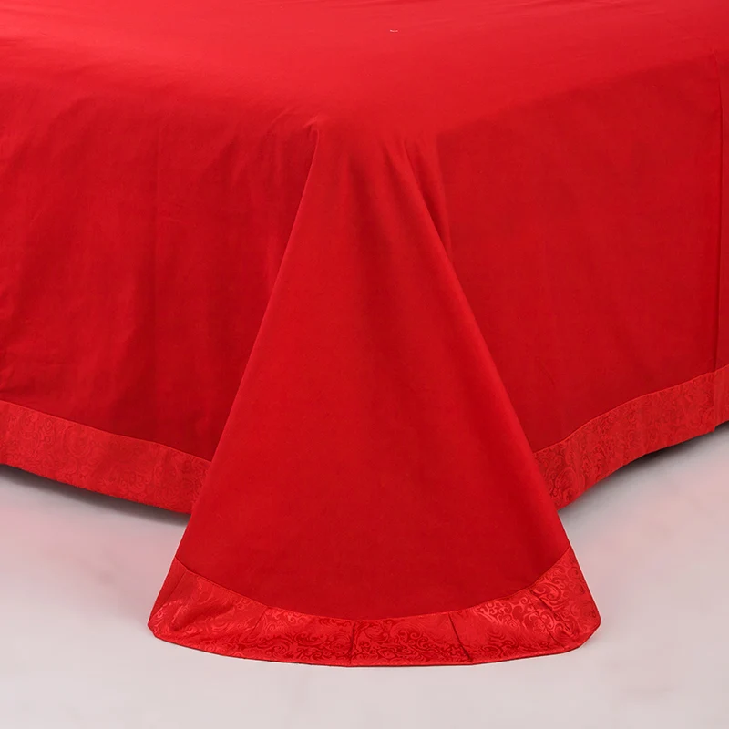 Kitajski Slog Luksuzni Poroko Posteljnina nabor Madeže Jacquardske Dvojno Kralj Kraljica Velikosti Rdeče Barve Bedclothes Rjuhe kritje Bedsheet Set
