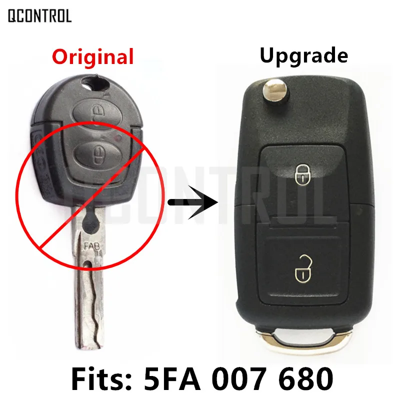 QCONTROL Nadgradnjo Avto Daljinski Ključ za SKODA Octavia I 5FA 007680 433MHz ID48 Prazno Čip