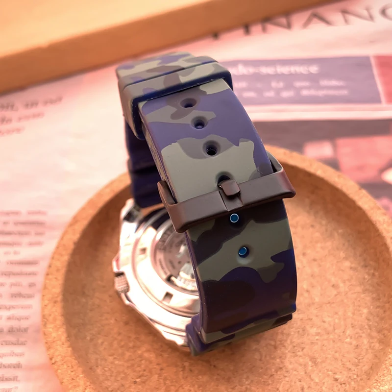 22 mm Prikrivanje Gume, Silikona Watchstrap za Hamilton Prestavi S3 za Seiko 5 Prospex Potapljač je SKX SRPE Sumo 007 Watchband Orodja