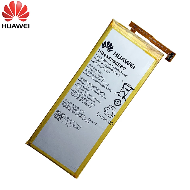 Hua Wei Originalne Nadomestne Baterije Telefona HB4547B6EBC Za Huawei Honor 6 Plus PE-TL20 PE-TL10 PE-CL00 PE-UL00 3500mAh