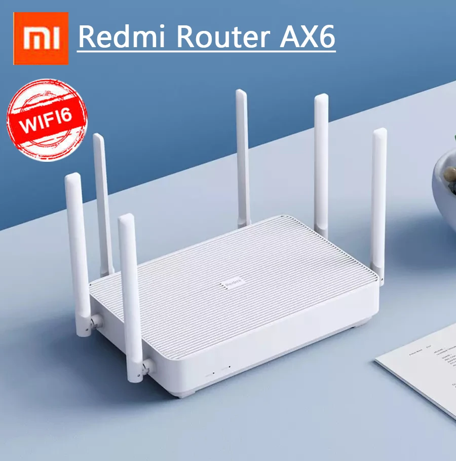 Novo Xiaomi Redmi Usmerjevalnik AX6 WiFi 6 Qualcomm 6-core 2.4 G/5 G 512MB Brezžični Usmerjevalnik Očesa omrežja Wifi Vmesnik 6 Visok Dobiček Antene