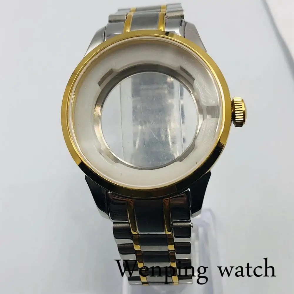 Debert 39 mm zlato mens watch primeru, safirno steklo fit ETA, 2836 ,Mingzhu 2813 3804 ,Miyota 8215 8205 821A gibanja